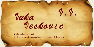 Vuka Vesković vizit kartica